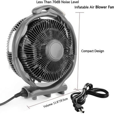 Nível de ruído inferior a 70dB ventilador de sopro de ar inflável Design compacto 19.8*11.6*19.5cm Volume 3.5M comprimento do cabo de alimentação